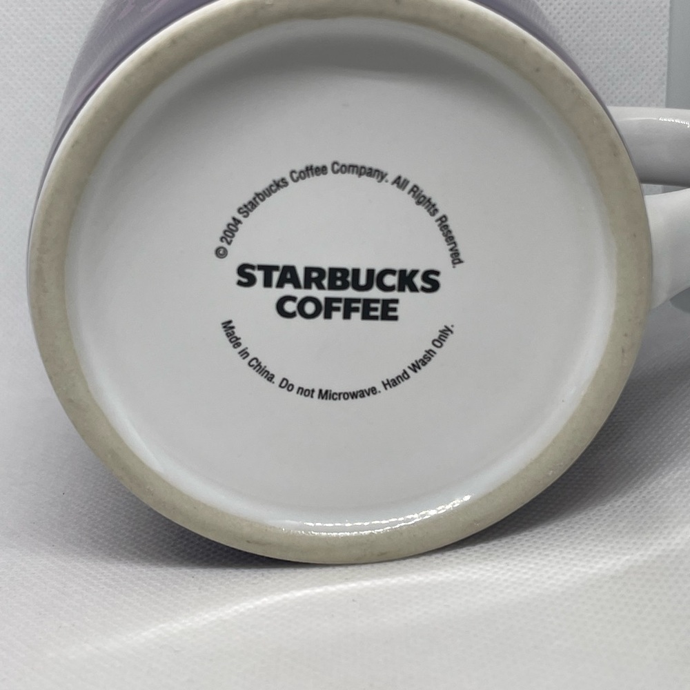 Starbucks 2004 Purple Tapestry Damask  Brocade Gold Rim Coffee Cup - Picture 3 of 9